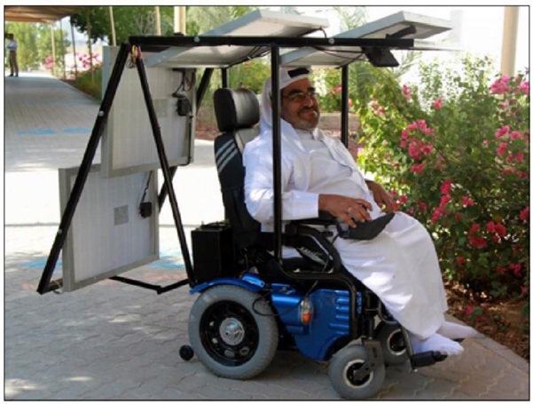 Wozek elektryczny zasilany bateriami slonecznymi